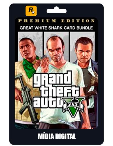 GTA V - Premium Online Edition & Great White Shark Card Bundle DLC