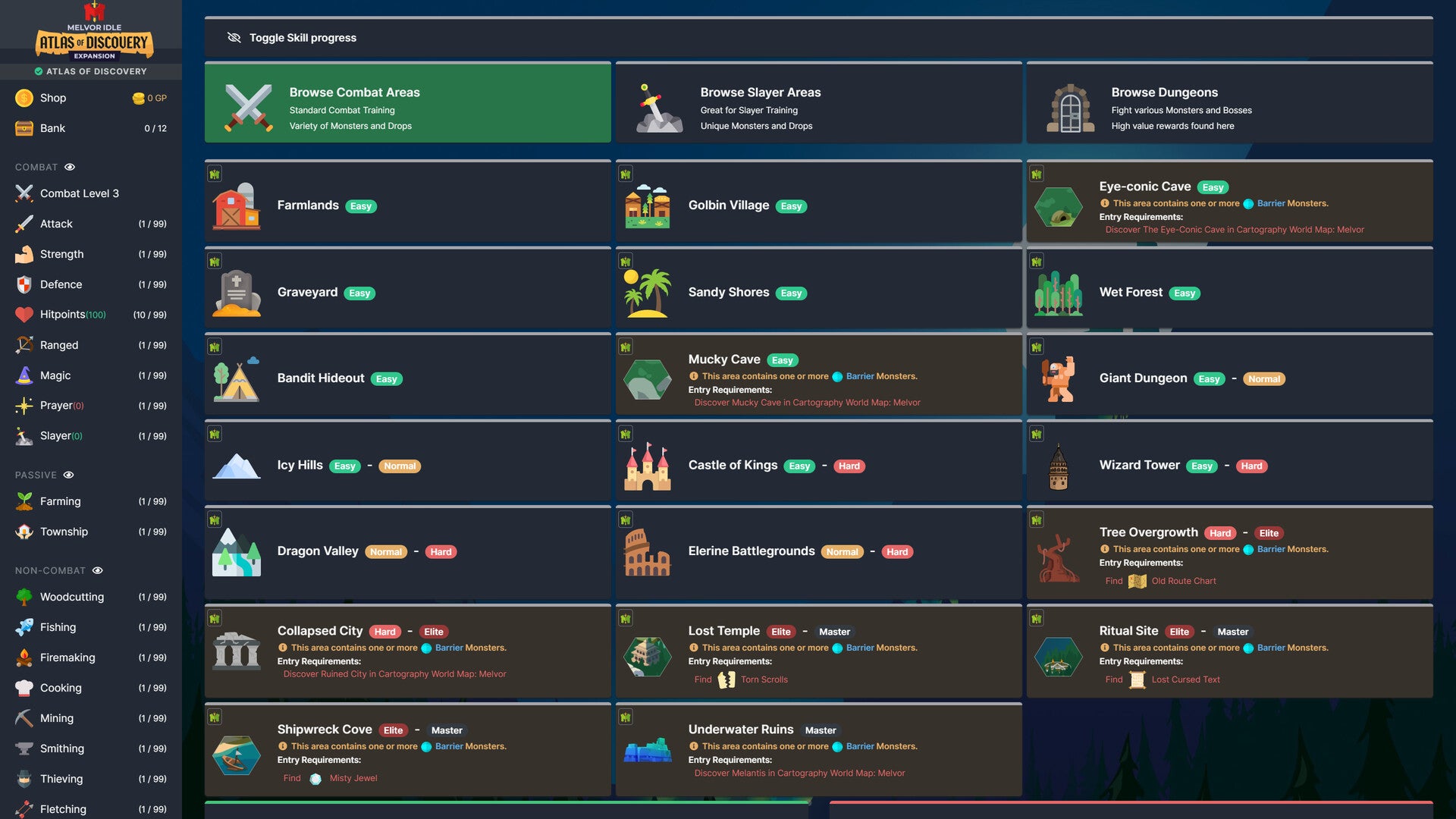 Melvor Idle: Atlas of Discovery DLC