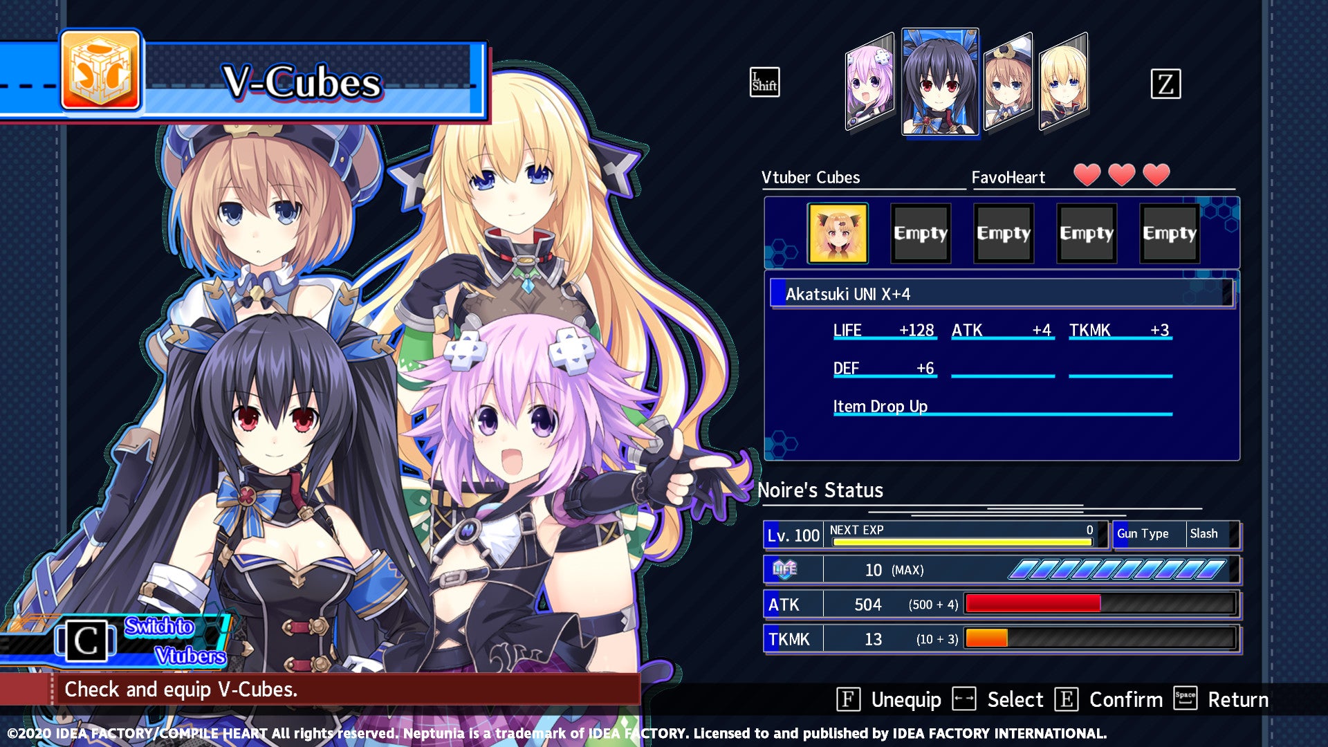 Neptunia Virtual Stars - Akatsuki UNI Pack DLC