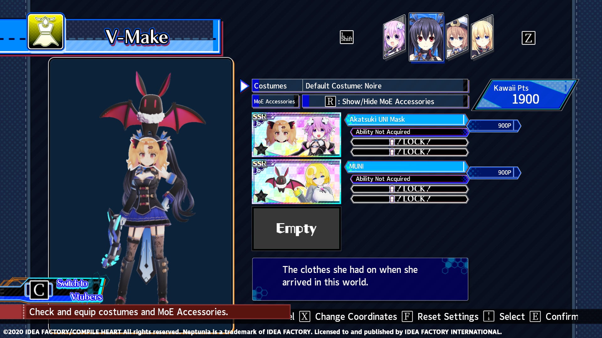 Neptunia Virtual Stars - Akatsuki UNI Pack DLC