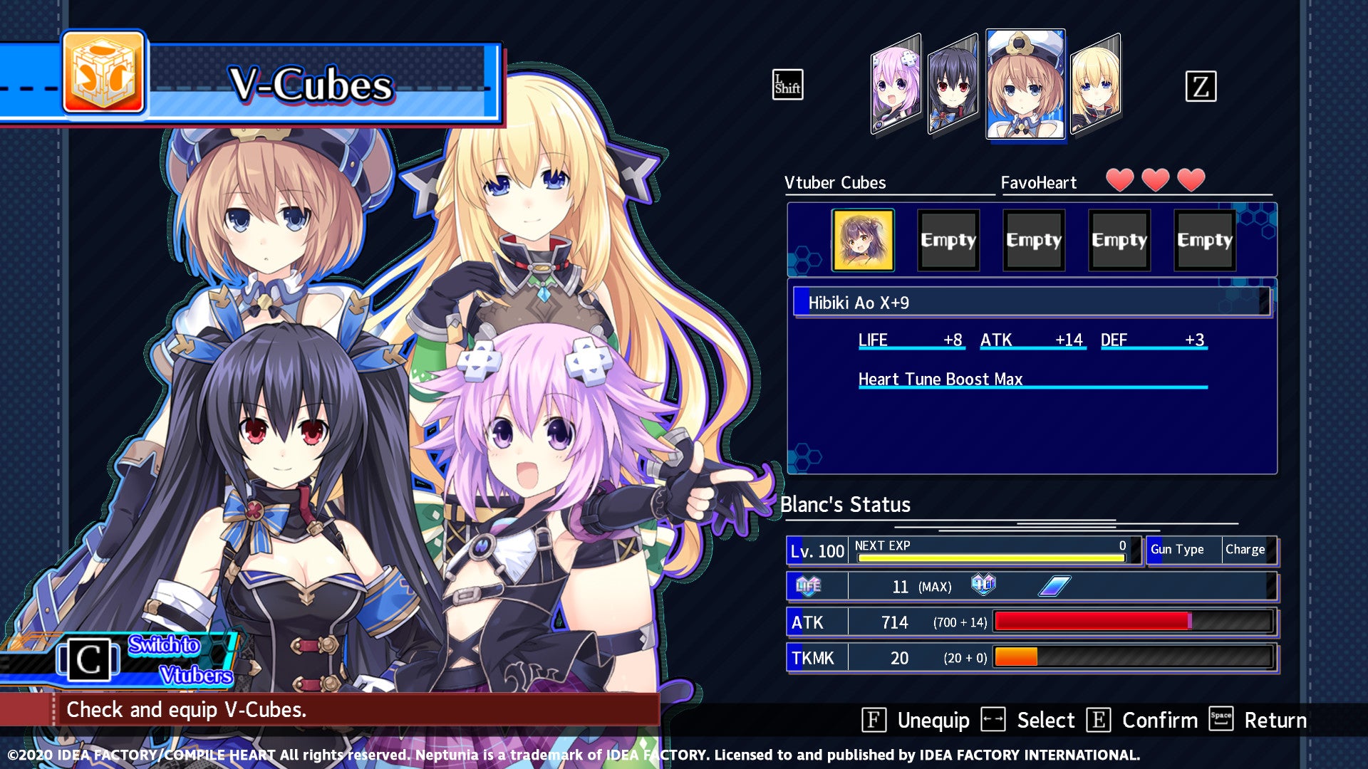 Neptunia Virtual Stars - Hibiki Ao Pack DLC