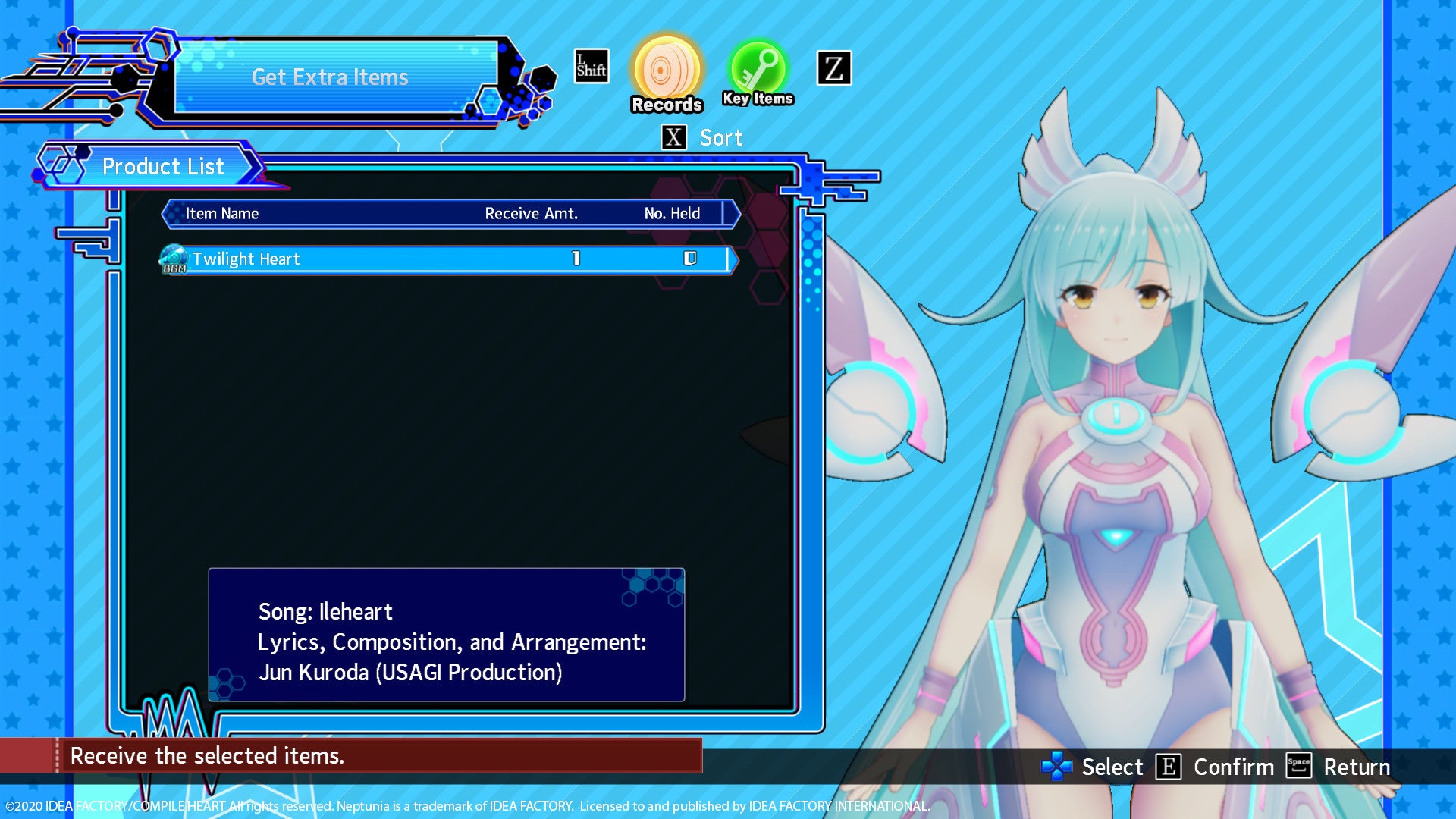 Neptunia Virtual Stars - In-game BGM Ileheart - -Twilight Heart- DLC