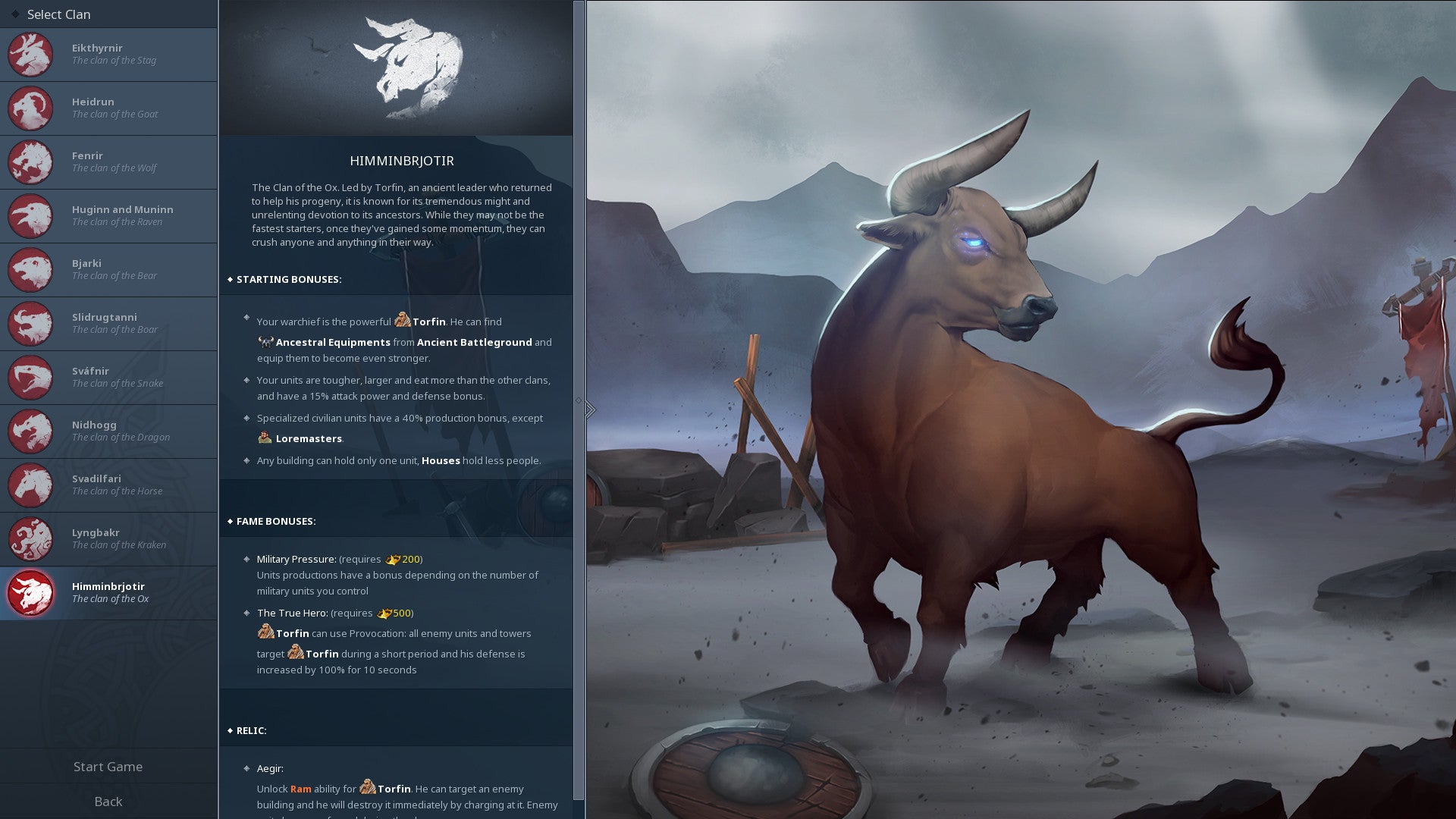 Northgard - Himminbrjotir Clan of the Ox DLC