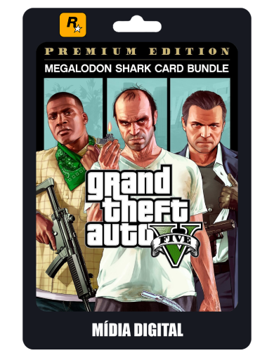 GTA V Premium Online Edition & Megalodon Shark Card Bundle