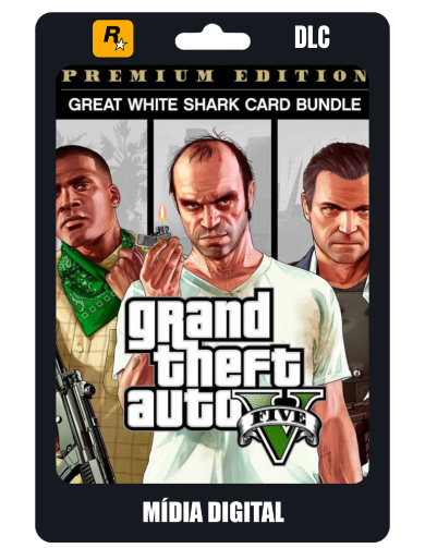 GTA V - Premium Online Edition & Great White Shark Card Bundle DLC